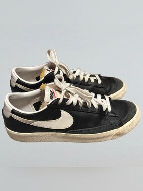 Black and White Nike Blazers Low